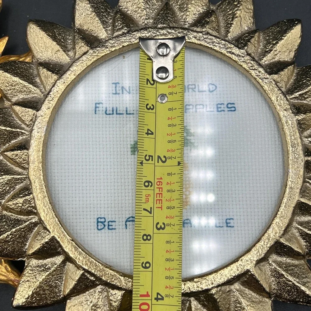 Vintage Celestial Sun Gold Picture‎ Frame Free Standing Set of 2 Terragrafics